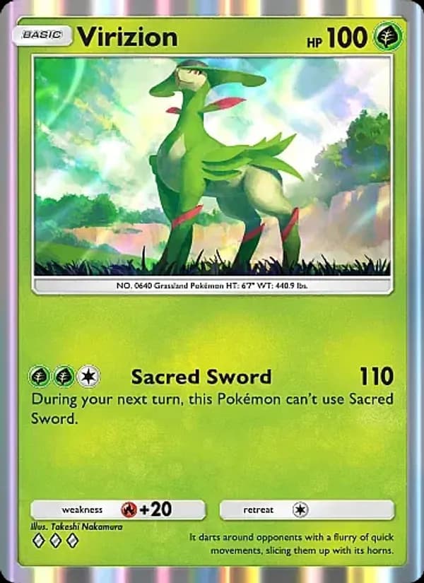 Virizion card in English