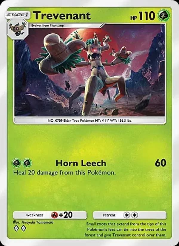 Trevenant card in English