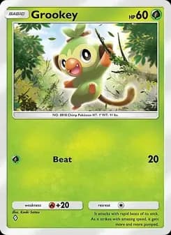 Grookey card in English