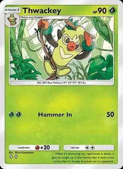 Thwackey card in English