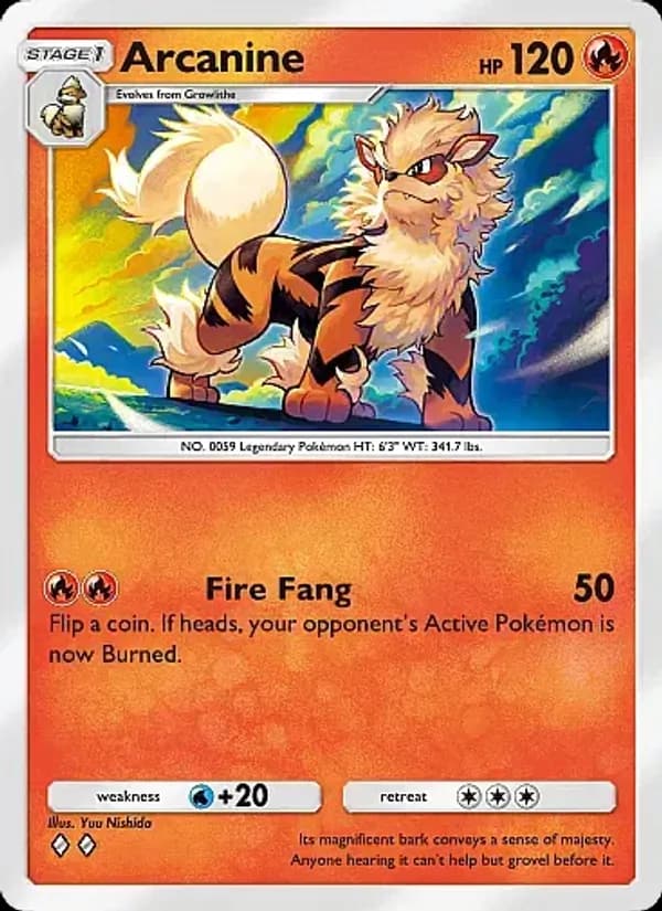 Arcanine card in English