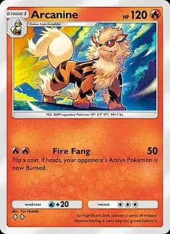 Arcanine card in English