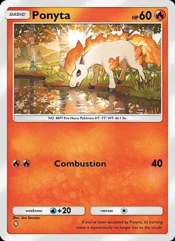 Ponyta card in English