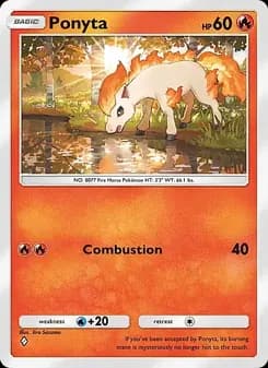 Ponyta card in English