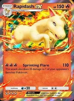 Rapidash ex card in English