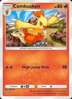 Combusken card in English