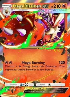 Mega Blaziken ex card in English