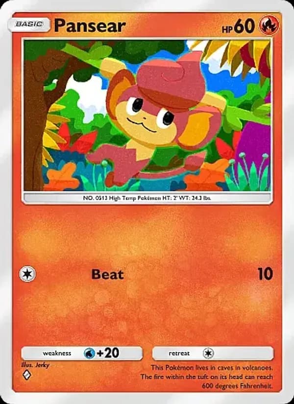 Pansear card in English