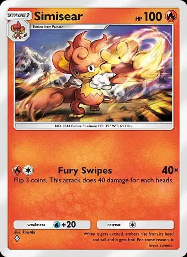 Simisear card in English