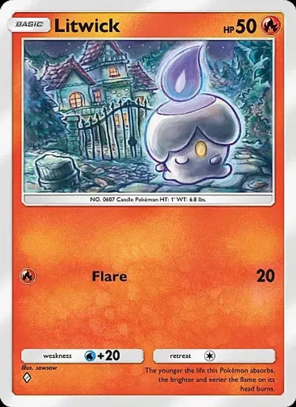 Litwick card in English