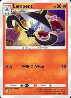 Lampent card in English