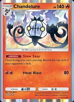 Chandelure card in English