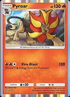 Pyroar card in English