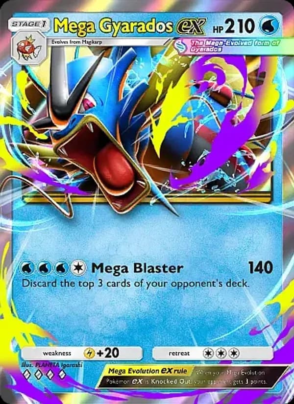 Mega Gyarados ex card in English