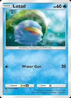 Lotad card in English