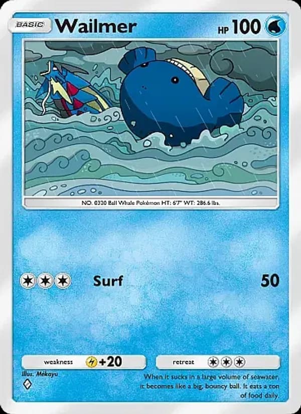 Wailmer card in English