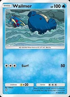 Wailmer card in English