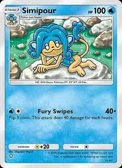 Simipour card in English
