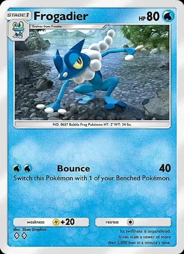 Frogadier card in English