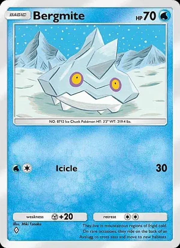 Bergmite card in English