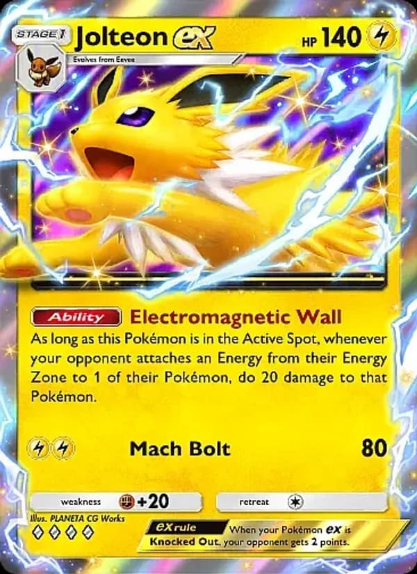 Jolteon ex card in English
