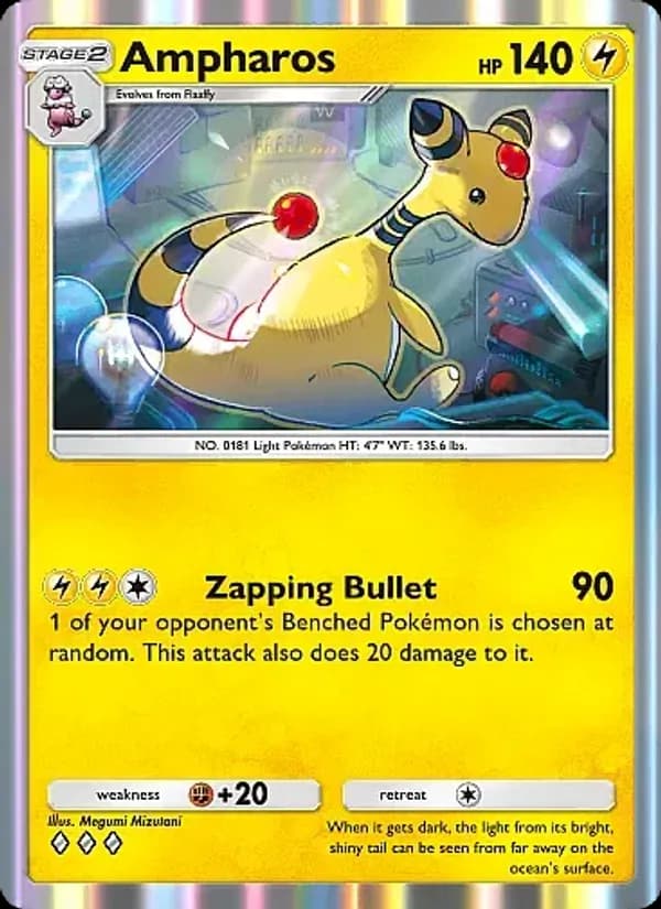 Ampharos card in English