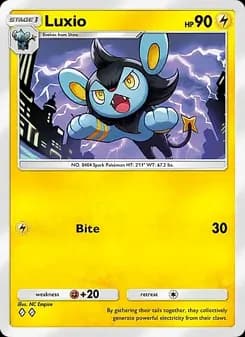 Luxio card in English