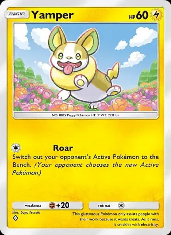 Yamper card in English