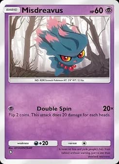 Misdreavus card in English