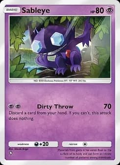 Sableye card in English