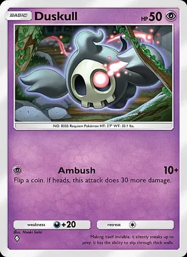 Duskull card in English