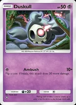 Duskull card in English