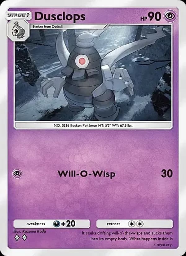 Dusclops card in English