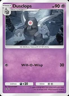 Dusclops card in English