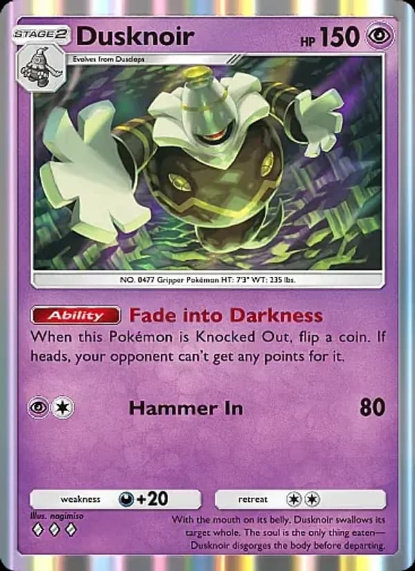 Dusknoir card in English