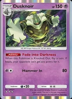 Dusknoir card in English