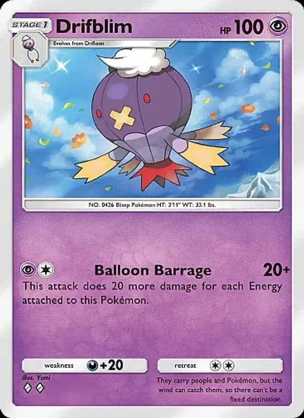 Drifblim card in English
