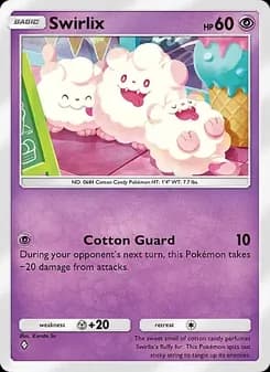 Swirlix card in English