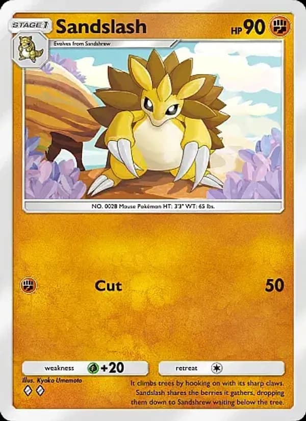Sandslash card in English