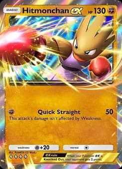Hitmonchan ex card in English