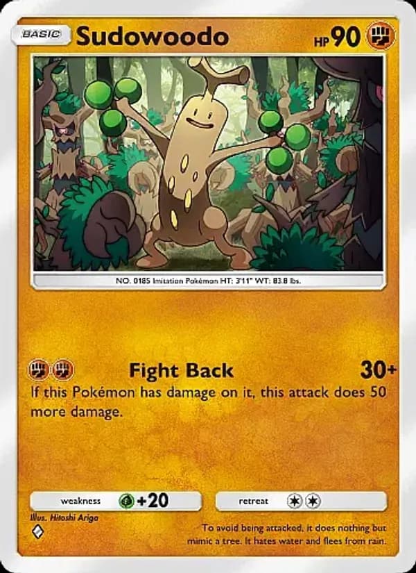 Sudowoodo card in English