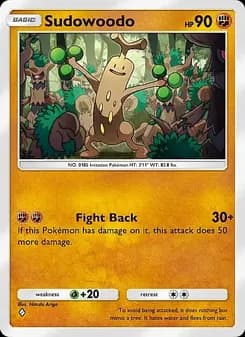 Sudowoodo card in English