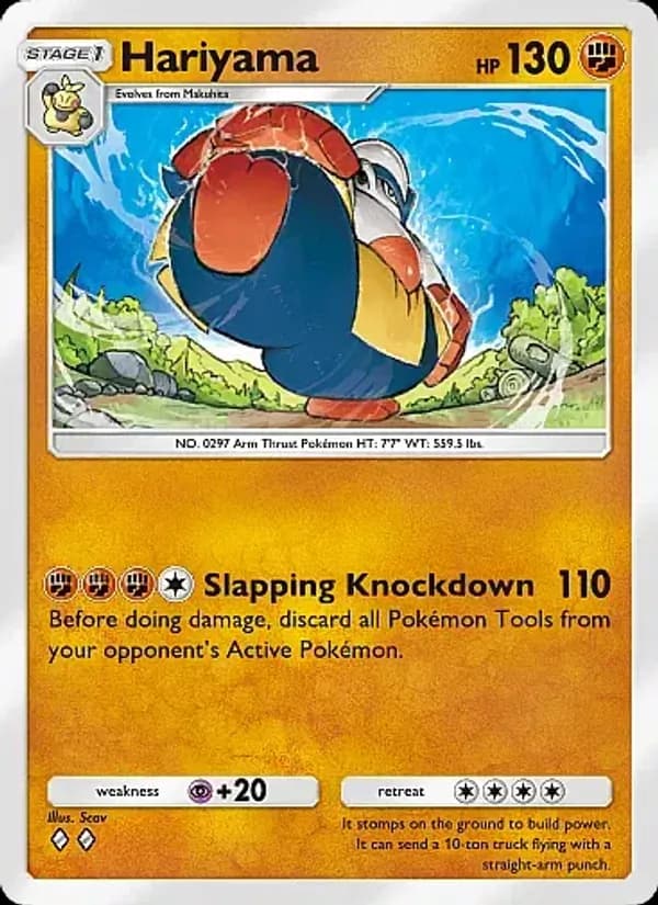 Hariyama card in English