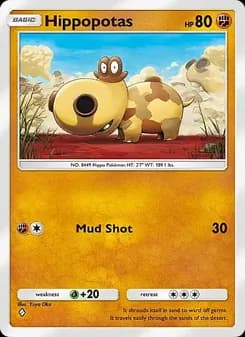 Hippopotas card in English