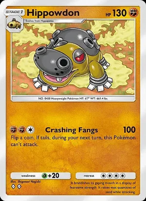 Hippowdon card in English