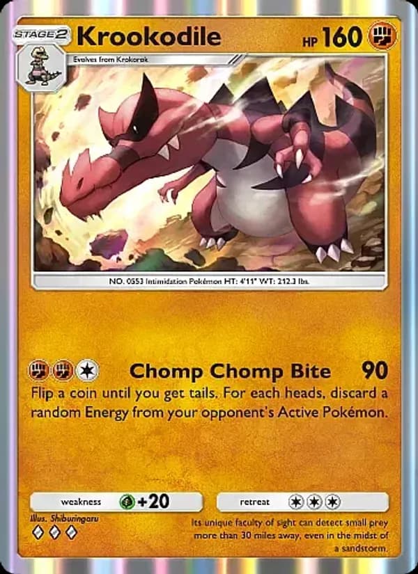 Krookodile card in English