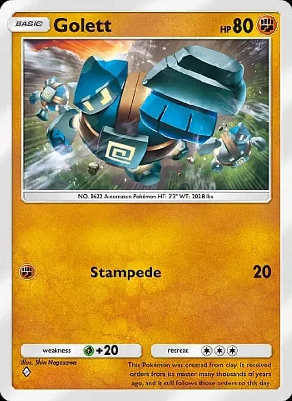 Golett card in English