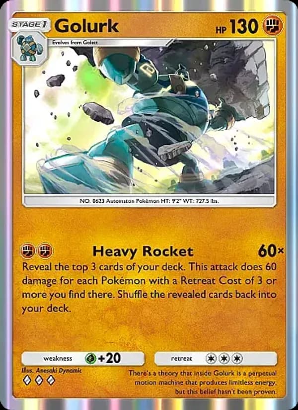 Golurk card in English