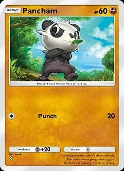 Pancham card in English