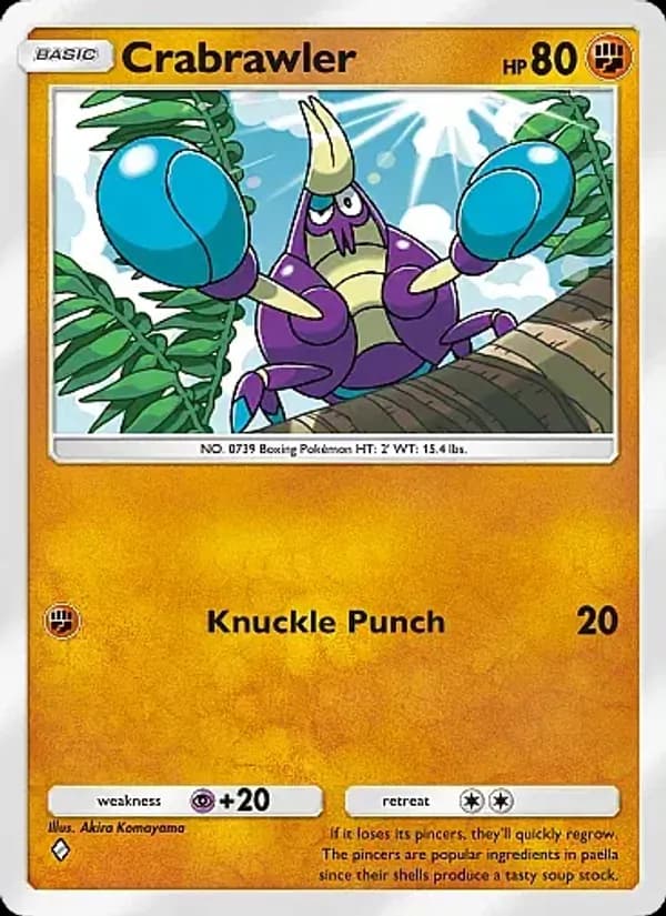 Crabrawler card in English